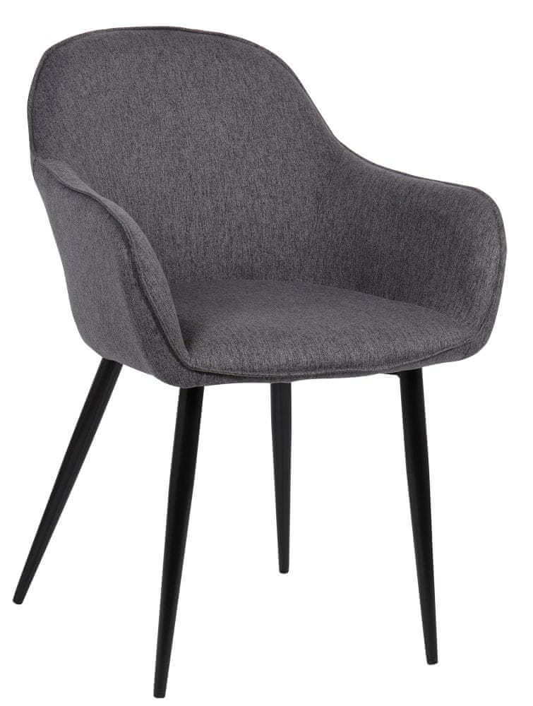 BHM Germany Jedálenská stolička Boise, textil, tmavo šedá